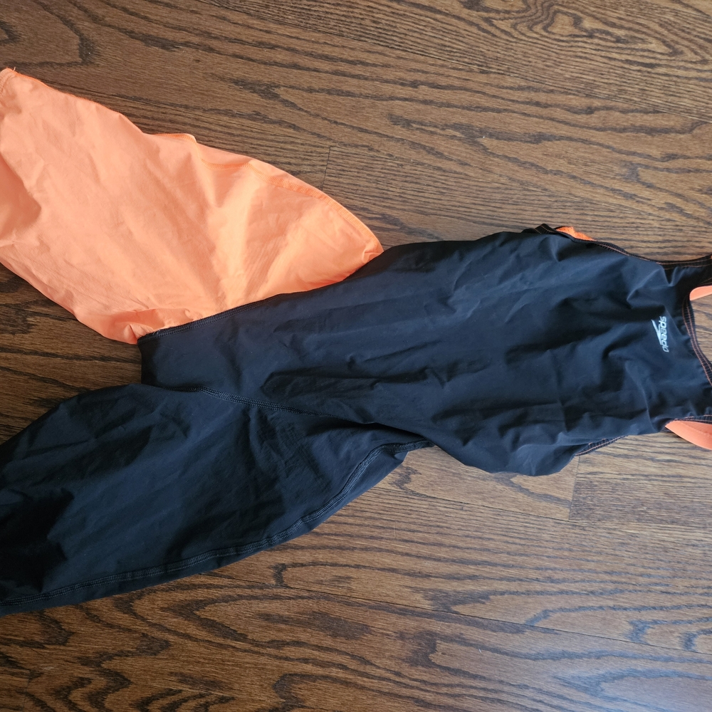 Speedo Black and Orange Swimsuit